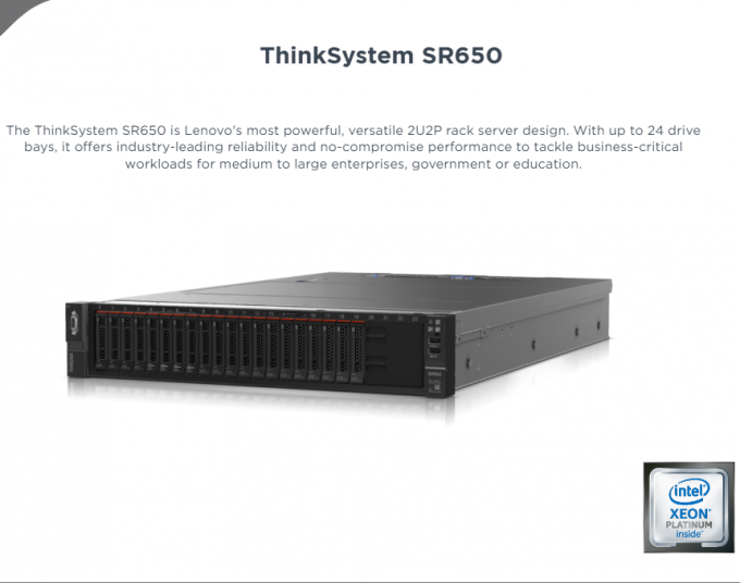 Lenovo ThinkSystem SR650 7x06cto1ww Rack Server Customized 0
